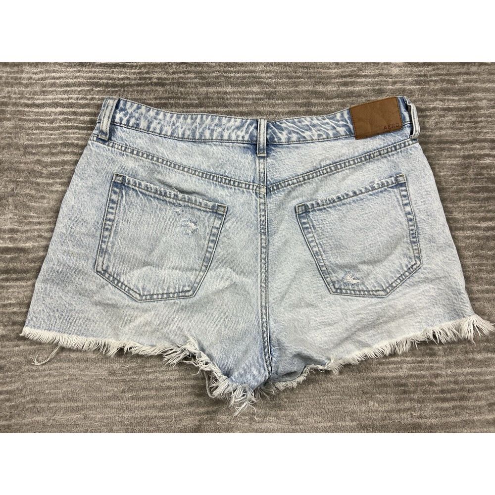Aeropostale Shorts Womens 12 Blue Destroyed Mom Short Cut Off Denim - Picture 6 of 11